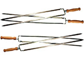 Шампур Финист двойной с деревянной ручкой 62×12 Изображение №1